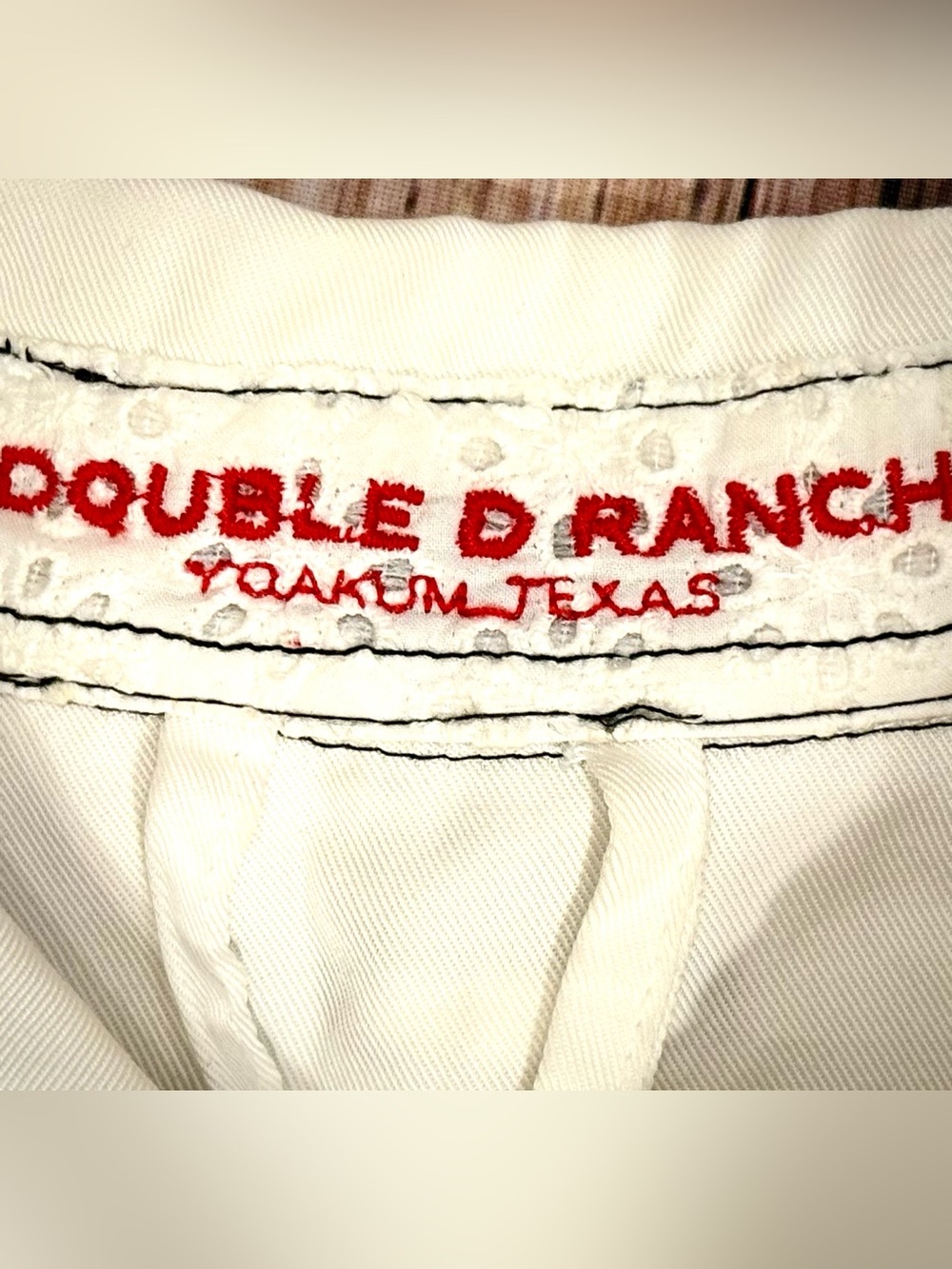 DOUBLE D RANCH || Button Down Shirt-Jacket in Ivory - SZ XS - Picture 8 of 9